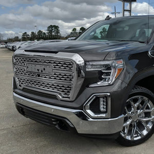 395.00 Spec-D Grill GMC Sierra 1500 (2019-2020) [ABS Mesh] Chrome / Matte Black / Glossy Black - Redline360