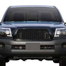 Load image into Gallery viewer, Spec-D Grill Toyota Tacoma (2005-2011) Black Mesh / Horizontal / Rivet Style - Glossy Black / Honeycomb Mesh Alternate Image