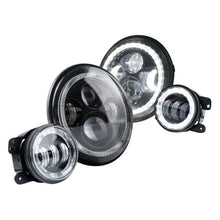 Load image into Gallery viewer, 269.99 Xprite LED Headlights Jeep Wrangler JK (97-18) 7" 90W LED Headlight &amp; Fog Light w/ RGB Halo Combo - Redline360 Alternate Image