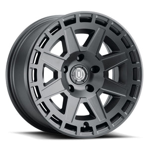 339.99 ICON Alloys Compass Wheels (17x8.5" 6x5.5 0mm Offset) Satin Brass or Satin Black - Redline360