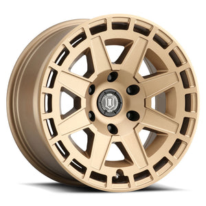 339.99 ICON Alloys Compass Wheels (17x8.5" 6x5.5 0mm Offset) Satin Brass or Satin Black - Redline360