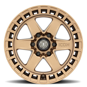 329.99 ICON Alloys Raider Wheels (17x8.5" 6x135 +6mm Offset) Bronze / Satin Black / Titanium - Redline360