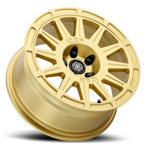 259.99 ICON Alloys Ricochet Wheels (15x7" 5x100 +15mm Offset) Satin Black or Gloss Gold - Redline360