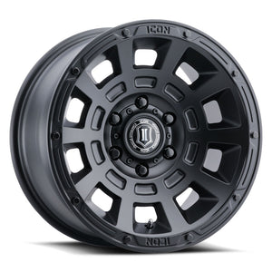 314.99 ICON Alloys Thrust Wheels (17x8.5" 6x5.5 +25mm Offset) Satin Black or Smoke Satin Black - Redline360