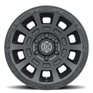 314.99 ICON Alloys Thrust Wheels (17x8.5" 6x120 0mm Offset) Satin Black or Smoke Satin Black - Redline360