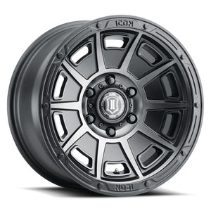 329.99 ICON Alloys Victory Wheels (17x8.5" 5x4.5 0mm Offset) Satin Black or Smoke Satin w/ Black Tint - Redline360