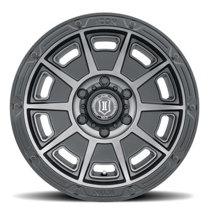 329.99 ICON Alloys Victory Wheels (17x8.5" 5x4.5 0mm Offset) Satin Black or Smoke Satin w/ Black Tint - Redline360