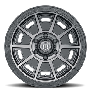 329.99 ICON Alloys Victory Wheels (17x8.5" 5x5 -6mm Offset) Satin Black or Smoke Satin w/ Black Tint - Redline360