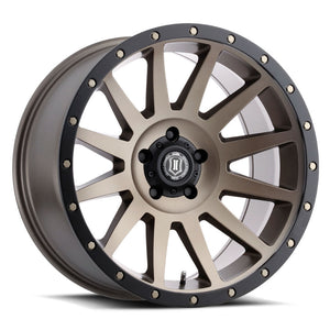 329.99 ICON Alloys Compression Wheels (17x8.5" 6x5.5 +22mm Offset) Bronze / Satin Black / Titanium - Redline360