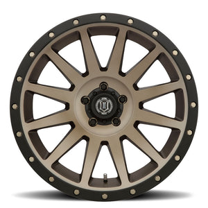 369.99 ICON Alloys Compression Wheels (18x9" 5x150 +25mm Offset) Bronze / Satin Black / Titanium - Redline360