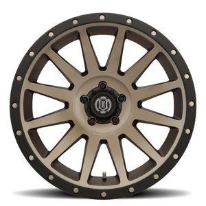 329.99 ICON Alloys Compression Wheels (17x8.5" 5x150 +25mm Offset) Bronze / Satin Black / Titanium - Redline360