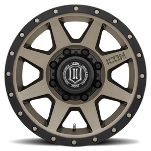 389.99 ICON Alloys Rebound HD Wheels (18x9" 8x6.5 +12mm Offset) Bronze / Satin Black / Titanium - Redline360