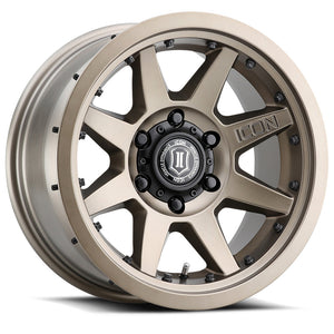 369.99 ICON Alloys Rebound Pro Wheels (17x8.5" 5x4.5 0mm Offset) Bronze / Satin Black / Titanium - Redline360