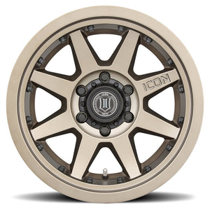 369.99 ICON Alloys Rebound Pro Wheels (17x8.5" 5x5 -6mm Offset) Bronze / Satin Black / Titanium - Redline360