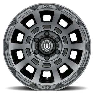 314.99 ICON Alloys Thrust Wheels (17x8.5" 6x135 +6mm Offset) Satin Black or Smoke Satin Black - Redline360