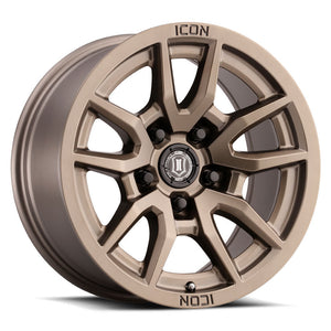 299.99 ICON Alloys Victor 6 Wheels (17x8.5" 6x120 0mm Offset) Bronze / Satin Black / Titanium - Redline360