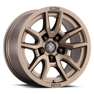 309.99 ICON Alloys Victor 6 Wheels (17x8.5" 6x135 +6mm Offset) Bronze / Satin Black / Titanium - Redline360