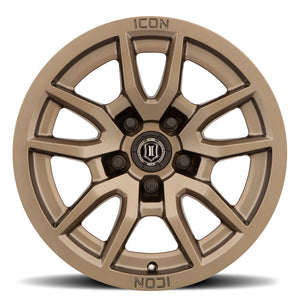 299.99 ICON Alloys Victor 6 Wheels (17x8.5" 6x5.5 0mm Offset) Bronze / Satin Black / Titanium - Redline360