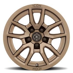 299.99 ICON Alloys Victor 6 Wheels (17x8.5" 6x120 0mm Offset) Bronze / Satin Black / Titanium - Redline360