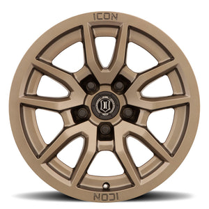 309.99 ICON Alloys Victor 6 Wheels (17x8.5" 6x135 +6mm Offset) Bronze / Satin Black / Titanium - Redline360