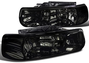81.00 Spec-D OEM Replacement Headlights Chevy Silverado (99-02) [Euro Style] Black or Chrome Housing - Redline360
