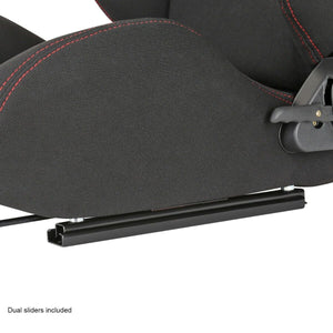 679.99 Ford Mustang Racing Seats (2015-2019) w/ Brackets & Sliders - Suede, Cloth or Leather - Recaro Style - Pair - Redline360