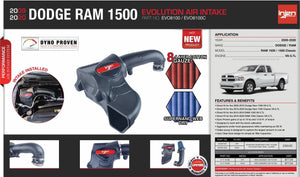 314.16 Injen Evolution Air Intake Dodge Ram 1500 5.7 V8 (2009-2020) Dry or Oiled Filter - Redline360