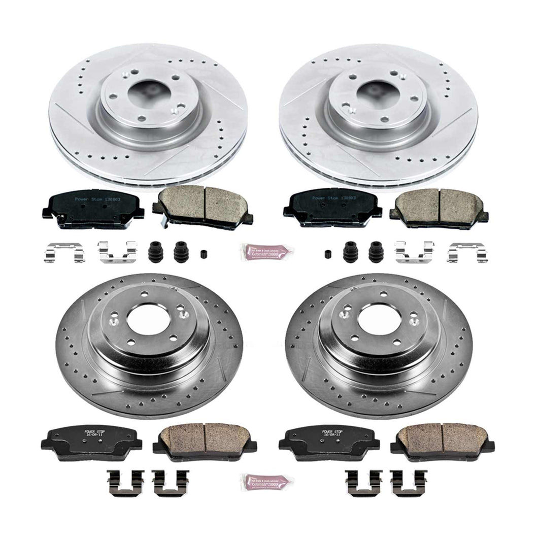 378.85 PowerStop Z23 Evolution Sport Brake Kits Hyundai Sonata (2010-2015) Front or Rear - Redline360