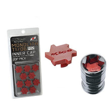 Load image into Gallery viewer, Project Kics Lug Nut Cap Set [Monolith T1/07 - 20 PCS - Black or Red] M12 or M14 - M12 / Red Alternate Image