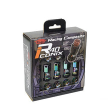 Load image into Gallery viewer, Project Kics Lug Nuts Set [R40 Iconix Racing Composite] 12X1.5 or 12X1.25 - No Cap / M12X1.50 / Neo Chrome / Black Seat Alternate Image