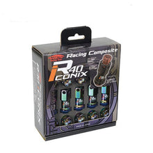 Load image into Gallery viewer, Project Kics Lug Nuts Set [R40 Iconix Racing Composite] 12X1.5 or 12X1.25 - Aluminum Cap / M12X1.50 / Black / Black Cap Alternate Image