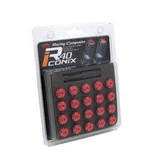 Load image into Gallery viewer, Project Kics Cap Set [R40 Iconix Aluminum - 20 Pieces - Optional Finish] M12X1.50 or M12X1.25 - M12X1.50 / Red Alternate Image