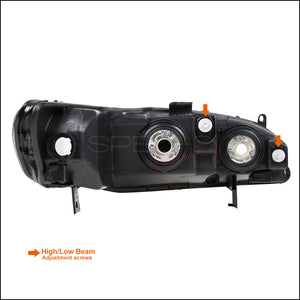 99.95 Spec-D OEM Replacement Headlights Honda Accord (98-02) Euro Style - Black or Chrome - Redline360