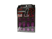 Load image into Gallery viewer, Project Kics Lug Nuts &amp; Lock Set [Leggdura Racing - Optional Finish] M12X1.50 or M12X1.25 - 20 pcs / M12X1.50 / Purple Alternate Image