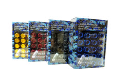Load image into Gallery viewer, Project Kics Lug Nuts &amp; Lock Set [Leggdura Racing Shell Type - 53mm Closed-End - 20 PCS - 12X1.5 or 12X1.25] Red / Blue / Gold / Black Finish - M12X1.50 / Red Alternate Image