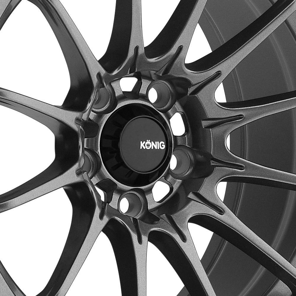 Konig Dial In Wheels (15X7 4x100 ET+35) Gloss Black / Gloss Gold