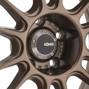 194.21 Konig Hypergram Wheels (16x8 5x114.3 ET38) Race Bronze / Matte Grey / Metallic Carbon w/ Machined Lips - Redline360
