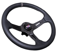 Load image into Gallery viewer, 274.95 DND Carbon Fiber Leather Steering Wheel (60mm Deep, 350mm) 6 Bolt - Redline360 Alternate Image