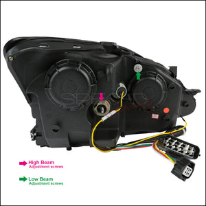 299.95 Spec-D Projector Headlights Lexus IS250 / IS350 (06-09) w/ LED DRL - Black or Chrome - Redline360