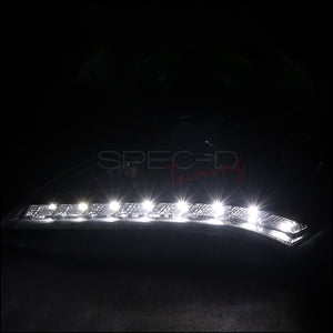 299.95 Spec-D Projector Headlights Hyundai Genesis Coupe (2010-2012) LED Bar - Black / Smoke / Chrome - Redline360