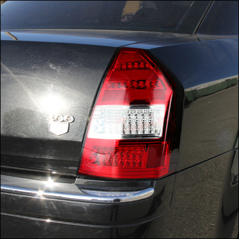 Spec-D LED Tail Lights Chrysler 300C (2005-2007) Black / Clear