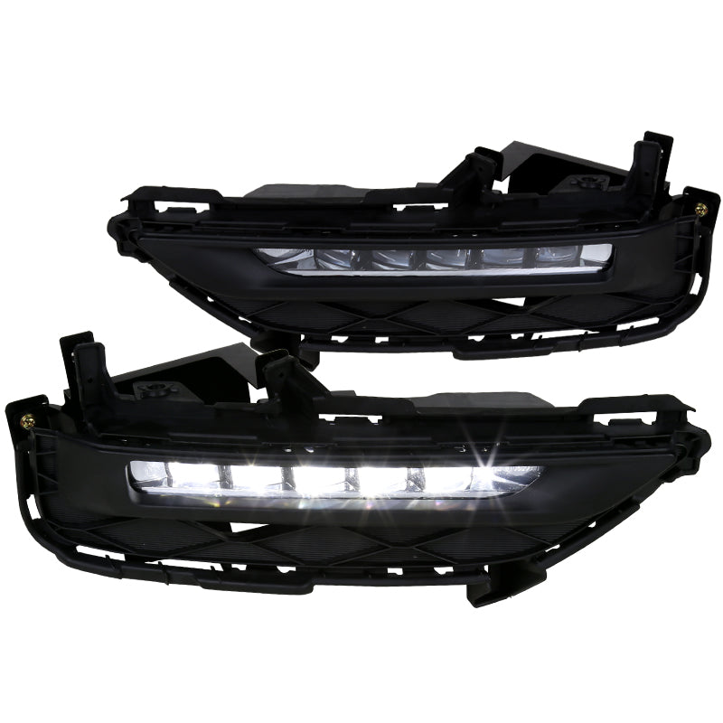 98.95 Spec-D OEM Fog Lights Honda Accord Coupe (2016-2017) Clear LED - Redline360