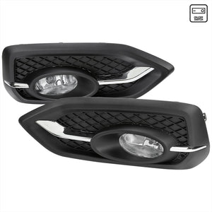 105.00 Spec-D OEM Fog Lights Honda Civic Coupe (14-15) Chrome Housing / Clear or  Yellow  Lens - Redline360