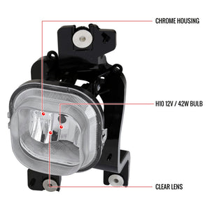 70.00 Spec-D OEM Fog Lights Ford F250/F350/F450/F550 Super Duty (08-10) Chrome Housing - Clear or Smoke Lens - Redline360