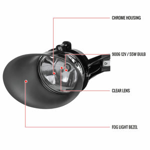 60.00 Spec-D OEM Fog Lights Dodge RAM 1500/2500/3500 (02-09) Chrome Housing - Clear or Smoke Lens - Redline360