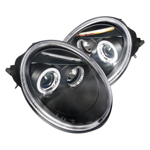 169.95 Spec-D Projector Headlights VW Beetle (1998-2005) Halo LED - Black, Tinted or Chrome - Redline360