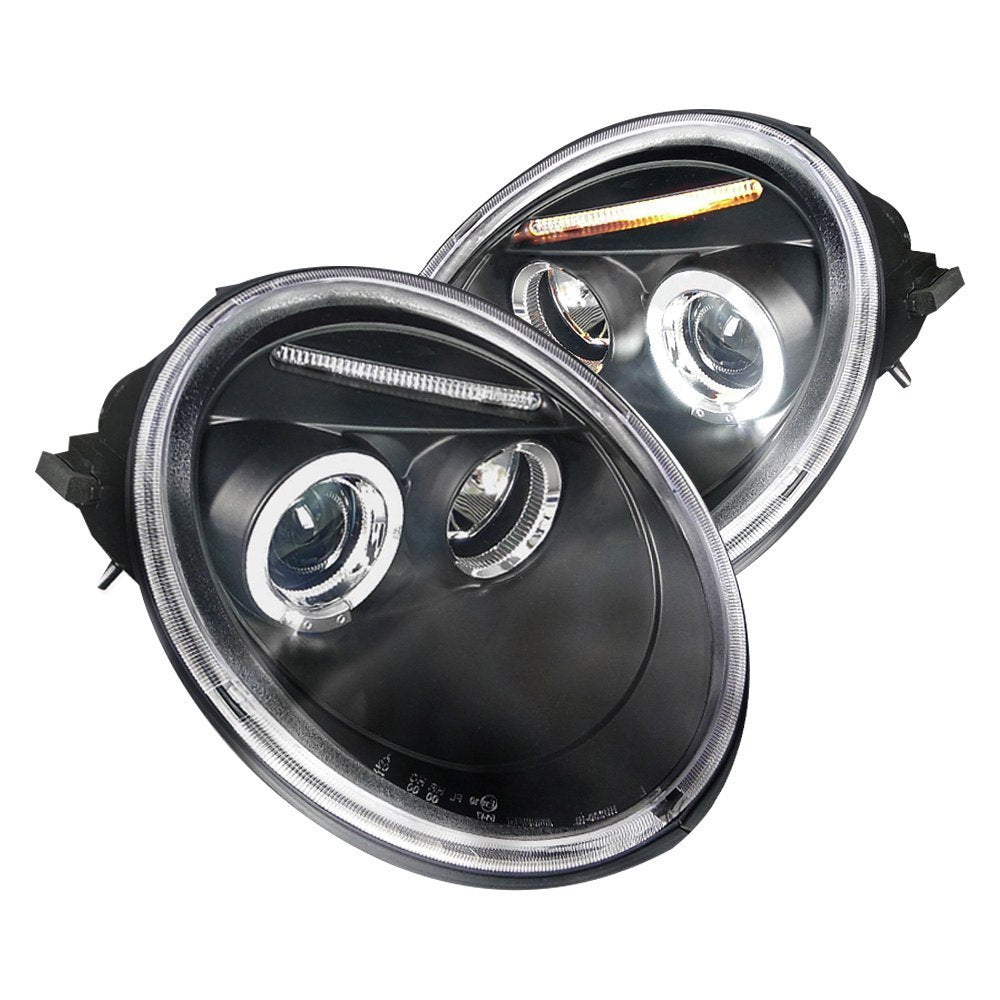 169.95 Spec-D Projector Headlights VW Beetle (1998-2005) Halo LED - Black, Tinted or Chrome - Redline360