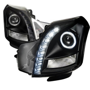 249.95 Spec-D Projector Headlights Cadillac CTS (03-07) Halo w/ LED Strip - Black / Smoked / Chrome - Redline360