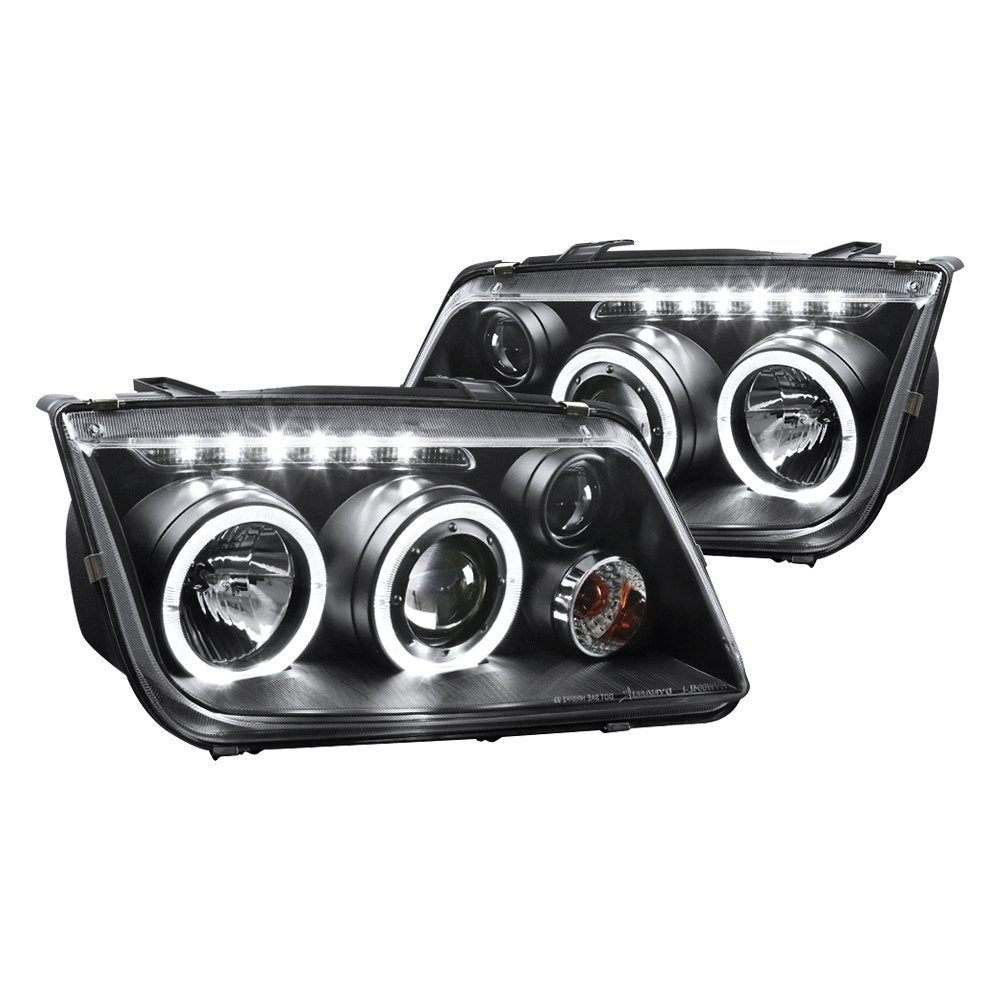 Spec-D Projector Headlights VW Jetta MK4 (99-05) w/ LED Halo - Black o –  Redline360