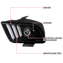 Load image into Gallery viewer, 299.95 Spec-D Projector Headlights Ford Mustang (05-09) Triple LED Light Bars - Black / Smoke / Chrome - Redline360 Alternate Image